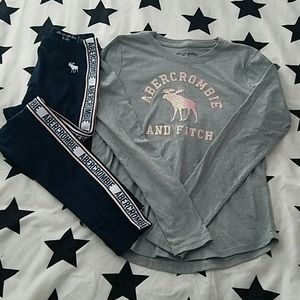 Abercrombie Kids girls long sleeve t-shirt and leg